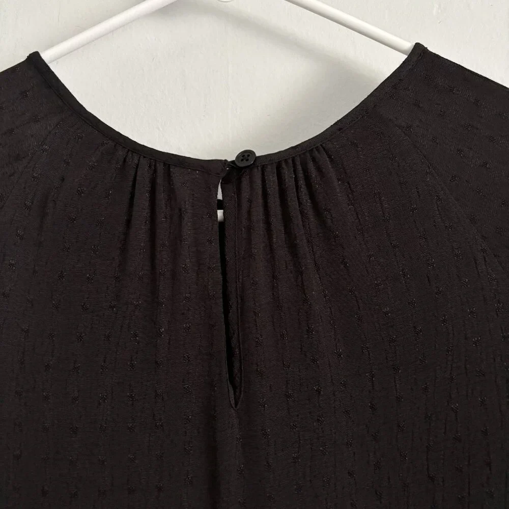 NEW Christy Dawn Black Long Sleeve Hudson Mini Dress Women’s Size XS/S Textured - Picture 7 of 9